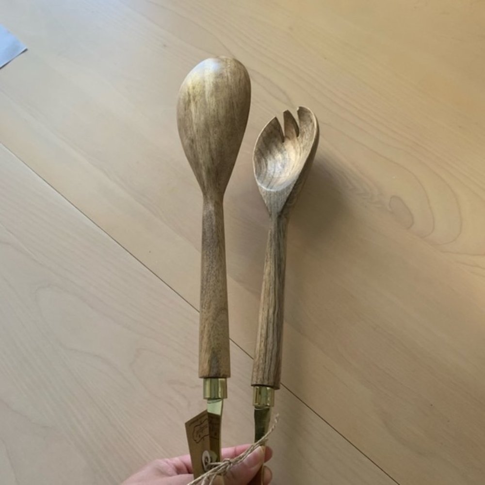 Large Wooden Salad Server. New.